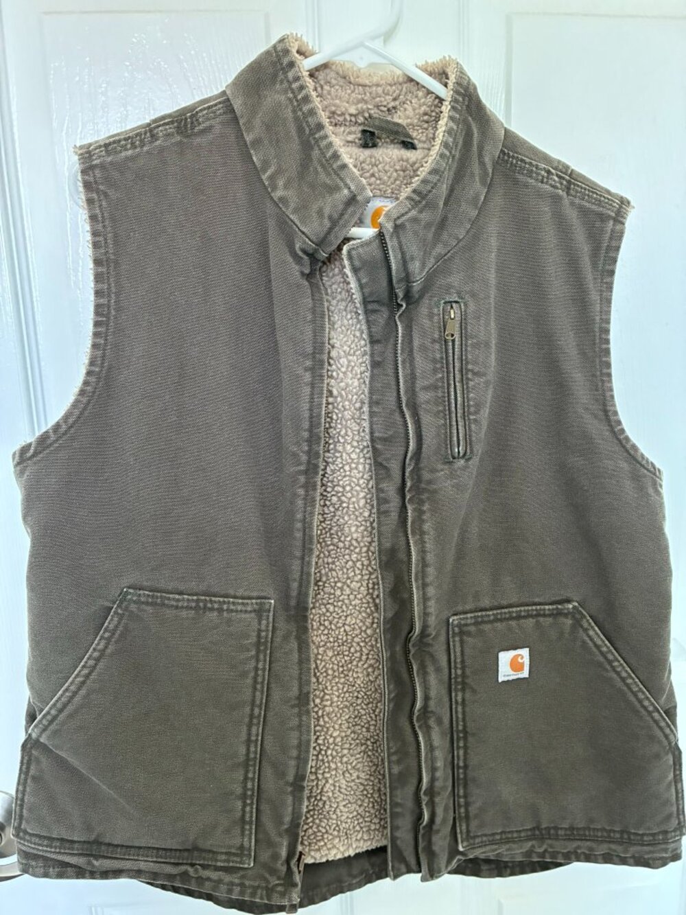 Carhartt Style: Washed Duck Sherpa-Lined Mock-Neck Vest